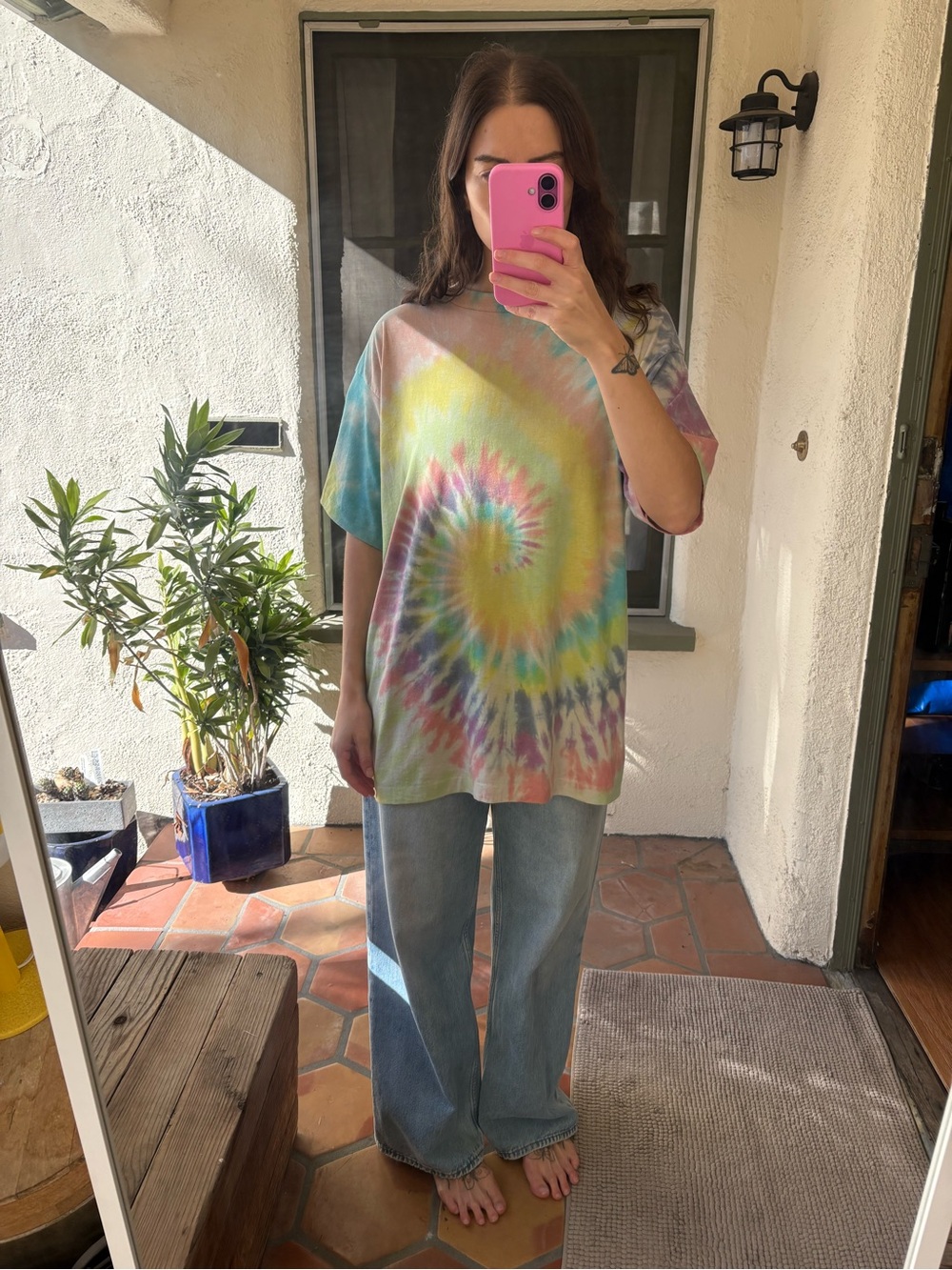 Fruit of the Loom Pastel Spiral Tie-Dye Short Sleeve Tee